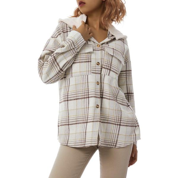 women's jackets women hooded shirt jacket button-down long sleeve lapel cardigan casual plaid hoodies blouses autumn plus size oversize, Black;brown
women's jackets women hooded shirt jacket button-down long sleeve lapel cardigan casual plaid hoodies blouses autumn plus size oversize, Black;brown