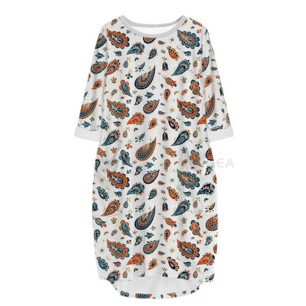 casual dresses fashion bandana 3d print long paisley pocket loose robe summer dress traf for women v15, Black;gray
casual dresses fashion bandana 3d print long paisley pocket loose robe summer dress traf for women v15, Black;gray