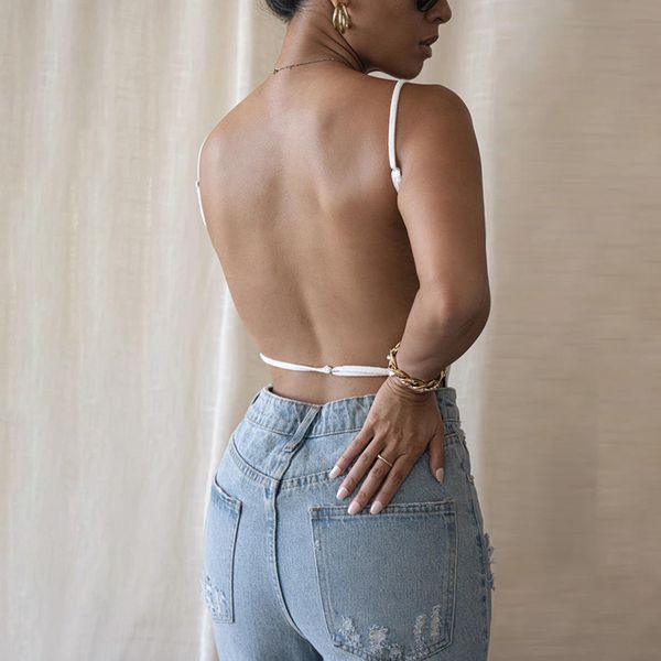 sleeveless bandage backless crop for women solid cropped feminino straps camis vest streetwear, White
sleeveless bandage backless crop for women solid cropped feminino straps camis vest streetwear, White