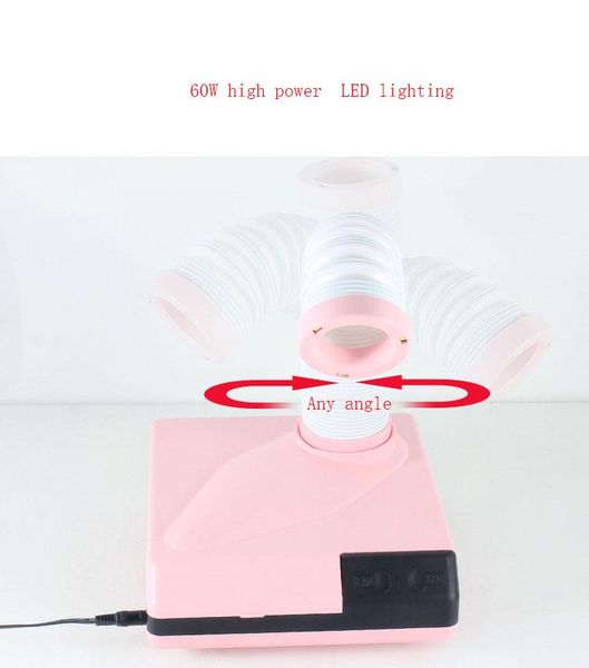 60w nail dust collector, diy fingernail art design tools retractable elbow nail dust collector, Silver
60w nail dust collector, diy fingernail art design tools retractable elbow nail dust collector, Silver