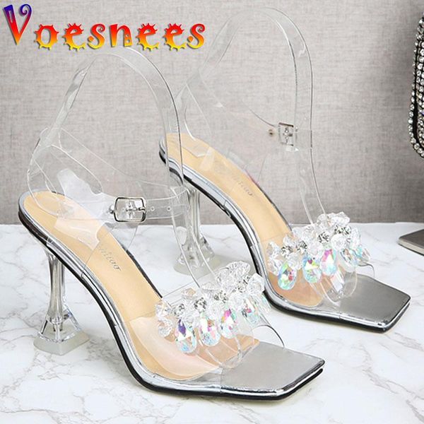 dress shoes voesnees 2021 transparent crystal sandals fashion square end shining diamond party women 9cm summer wedding high heels, Black
dress shoes voesnees 2021 transparent crystal sandals fashion square end shining diamond party women 9cm summer wedding high heels, Black