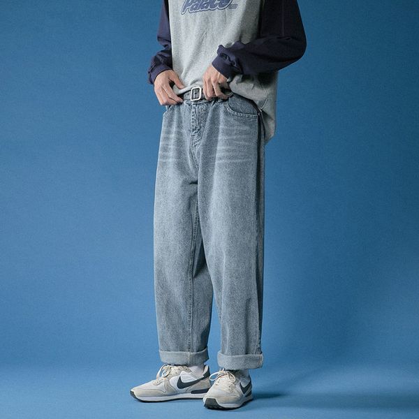 2021 new korean wide-leg men's fashion casual retro harajuku blue jeans men streetwear loose hip-hop straight denim pants mens 1oek
2021 new korean wide-leg men's fashion casual retro harajuku blue jeans men streetwear loose hip-hop straight denim pants mens 1oek