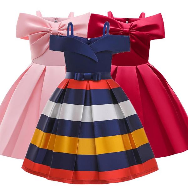 girl's dresses 2021 summer children dress costumes striped wedding bridesmaid for girls evening vestidos 3-10 age, Red;yellow
girl's dresses 2021 summer children dress costumes striped wedding bridesmaid for girls evening vestidos 3-10 age, Red;yellow
