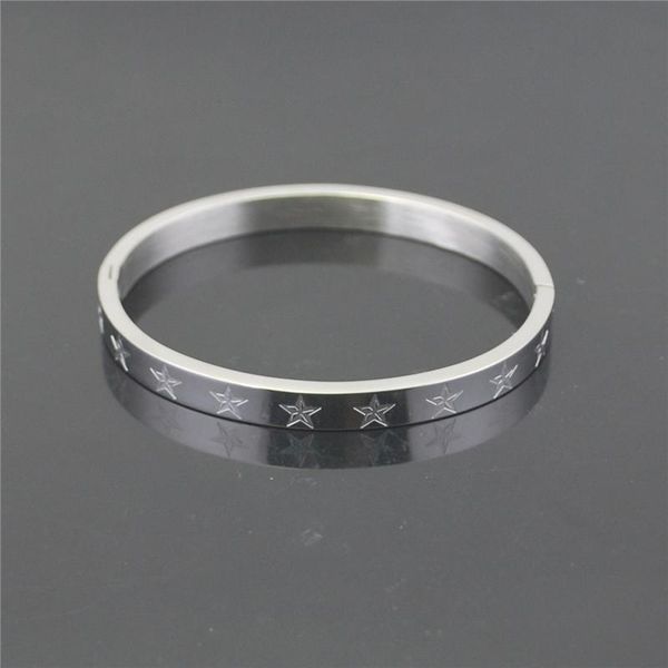 bangle vintage 6mm multi five pointed star bangles for women 2021 designer jewelry bohemian 316l stainless steel screw bracelets, Black
bangle vintage 6mm multi five pointed star bangles for women 2021 designer jewelry bohemian 316l stainless steel screw bracelets, Black
