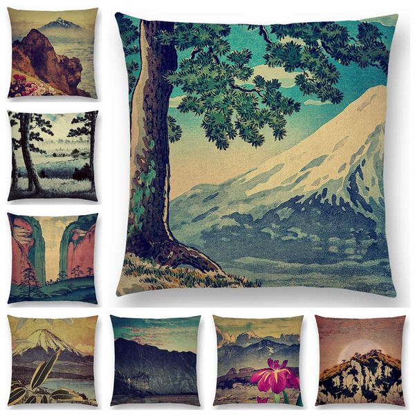 japanese style landscape painting cushion cover four seasons nature scenery fuji mountains trees rivers sea sofa pillow case
japanese style landscape painting cushion cover four seasons nature scenery fuji mountains trees rivers sea sofa pillow case