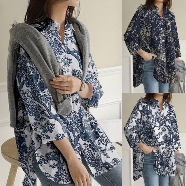 women's blouses & shirts shirt striped printed slit long sleeve button casual women 2021 blouse, White
women's blouses & shirts shirt striped printed slit long sleeve button casual women 2021 blouse, White