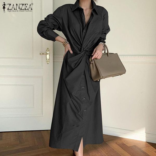 casual dresses elegant women pleated long shirt dress zanzea autumn office lady solid vestidos lapel neck sleeve party sundress 7, Black;gray
casual dresses elegant women pleated long shirt dress zanzea autumn office lady solid vestidos lapel neck sleeve party sundress 7, Black;gray