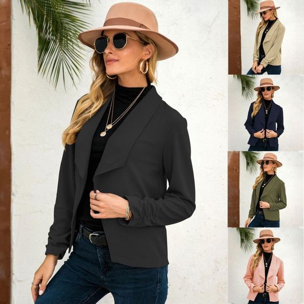 women's suits & blazers 2021 spring and autumn fashion suit jacket solid color long-sleeved irregular office lady blazer women, White;black
women's suits & blazers 2021 spring and autumn fashion suit jacket solid color long-sleeved irregular office lady blazer women, White;black