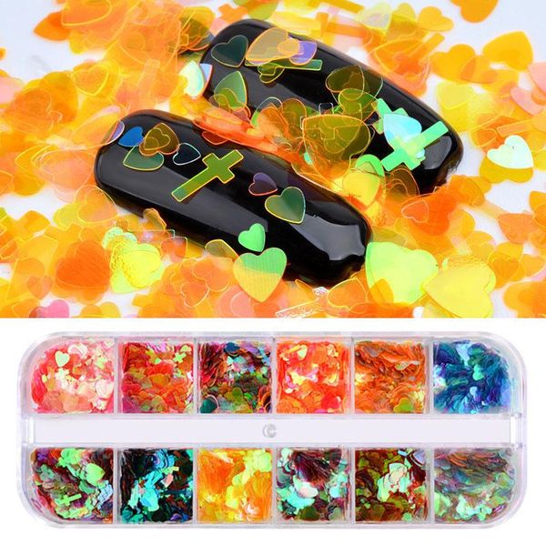 nail glitter mermaid sequins for decorations 12grids colorful holographics heart pattern transparent flakes paillete, Silver;gold
nail glitter mermaid sequins for decorations 12grids colorful holographics heart pattern transparent flakes paillete, Silver;gold