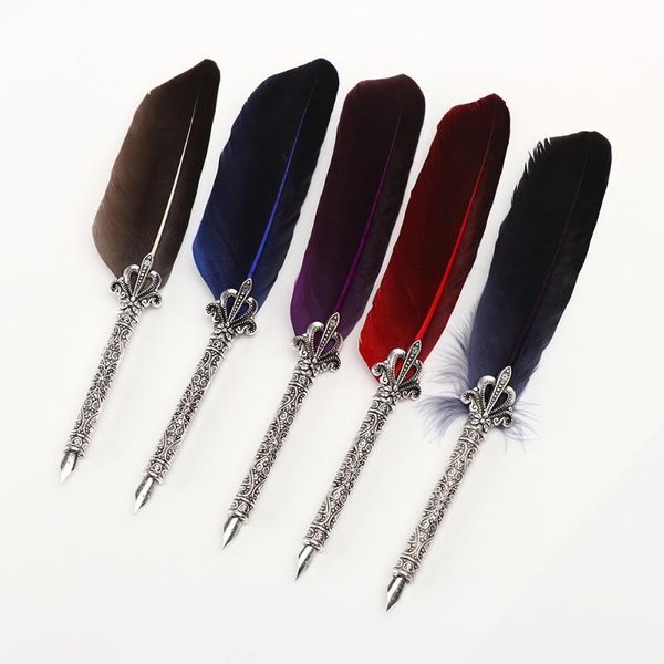 1set vintage luxury signature calligraphy quill dip pen turkey feather pen european gift oblique+5 nibs+pen set gift
1set vintage luxury signature calligraphy quill dip pen turkey feather pen european gift oblique+5 nibs+pen set gift