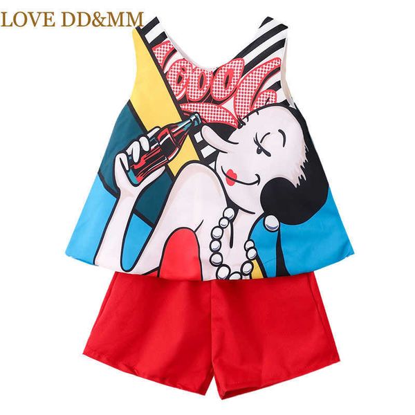 love dd&mm girls sets summer kids girls cute sleeveless printed vest chiffon t-shirts + shorts sets 210715, White
love dd&mm girls sets summer kids girls cute sleeveless printed vest chiffon t-shirts + shorts sets 210715, White