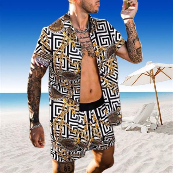 hawaiian printing set mens tracksuit short sleeve shirt summer casual floral beach two piece fashion breathable suit, Gray
hawaiian printing set mens tracksuit short sleeve shirt summer casual floral beach two piece fashion breathable suit, Gray