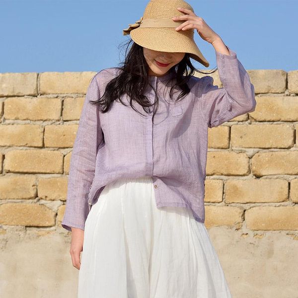 women's blouses & shirts scuwlinen 2021 spring summer women solid retro embroidery long-sleeve ramie blouse all-match for s1039, White
women's blouses & shirts scuwlinen 2021 spring summer women solid retro embroidery long-sleeve ramie blouse all-match for s1039, White
