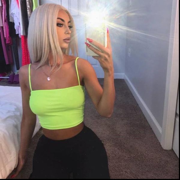 sale fluorescent green pink spaghtetti strap crop summer solid slash neck camis women neon streetwear mujer, White
sale fluorescent green pink spaghtetti strap crop summer solid slash neck camis women neon streetwear mujer, White