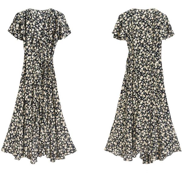 2021 new primavera vero feminino vestido de manga curta envoltrio floral impresso babados com decote em v rendas frescos vestidos midi roupa, Black;gray
2021 new primavera vero feminino vestido de manga curta envoltrio floral impresso babados com decote em v rendas frescos vestidos midi roupa, Black;gray