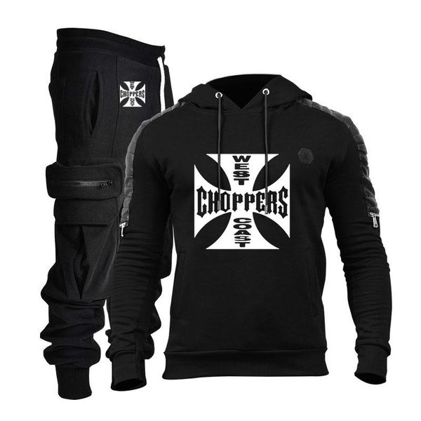 men's tracksuits fashion hoodies men west choppers mens suit casual cotton tracksuit + sweatpants 2-piece set, Gray
men's tracksuits fashion hoodies men west choppers mens suit casual cotton tracksuit + sweatpants 2-piece set, Gray
