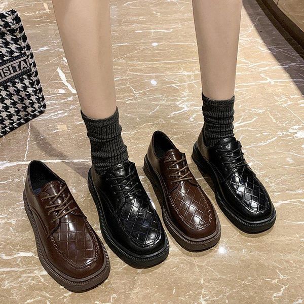 leather shoes british style shoes autumn retro small leather women's all-match college style low-heeled x702, Black
leather shoes british style shoes autumn retro small leather women's all-match college style low-heeled x702, Black