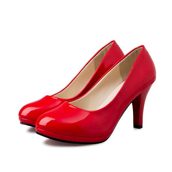 plus size 34 42 women wedding shoes patent leather high heels pumps ol office dress shoes woman boat shoes zapatos mujer 6072dress, Black
plus size 34 42 women wedding shoes patent leather high heels pumps ol office dress shoes woman boat shoes zapatos mujer 6072dress, Black