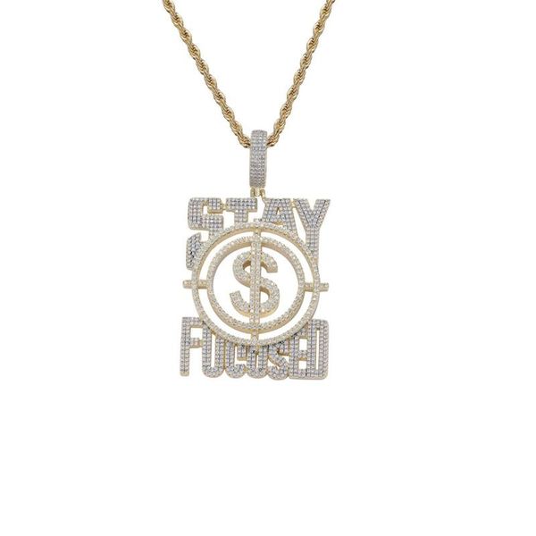 pendant necklaces fashion men's hip hop jewelry iced out cubic zircon stay focused necklace bling letters accessories, Silver
pendant necklaces fashion men's hip hop jewelry iced out cubic zircon stay focused necklace bling letters accessories, Silver