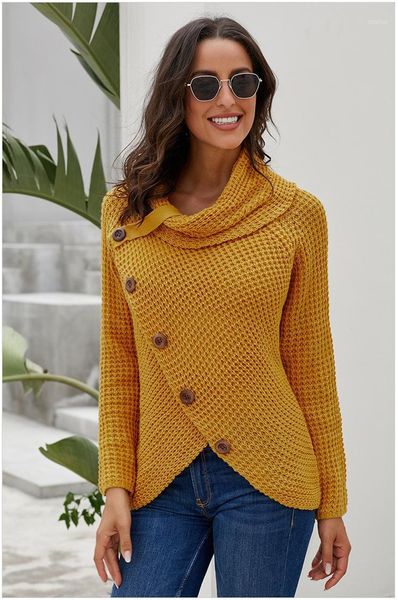 qiu dong is pure color with thick sweater female 2021 single inclined buckle asymmetric long sleeve knit a women's sweaters, White;black
qiu dong is pure color with thick sweater female 2021 single inclined buckle asymmetric long sleeve knit a women's sweaters, White;black
