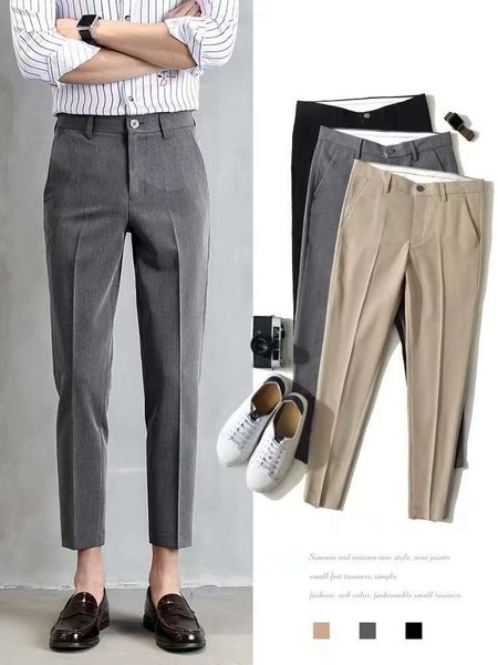 black small trousers cropped straight tube slim feet casual korean sense men's suit pants fashion
black small trousers cropped straight tube slim feet casual korean sense men's suit pants fashion