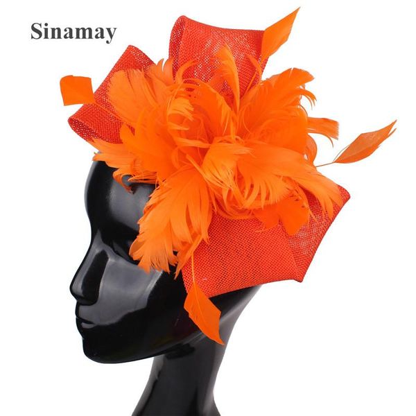 hair accessories fancy feather flower headwear wedding fascinator women pin for ladies formal party headdress clip