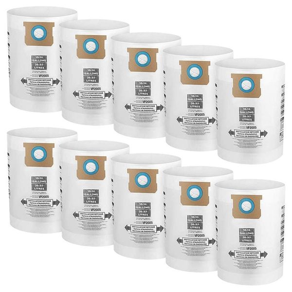vacuum cleaners promotion10 pack vf2005 collection filter bags for shop-vac 9066200 10-14 gallon type f + i, replace part 90662 and 90672
vacuum cleaners promotion10 pack vf2005 collection filter bags for shop-vac 9066200 10-14 gallon type f + i, replace part 90662 and 90672