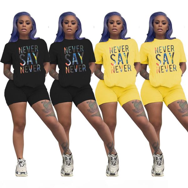 2020 designer women clothes two pieces sets summer tracksuits o-neck letter print crop jogger shorts leggings suit fitness outfit, White
2020 designer women clothes two pieces sets summer tracksuits o-neck letter print crop jogger shorts leggings suit fitness outfit, White