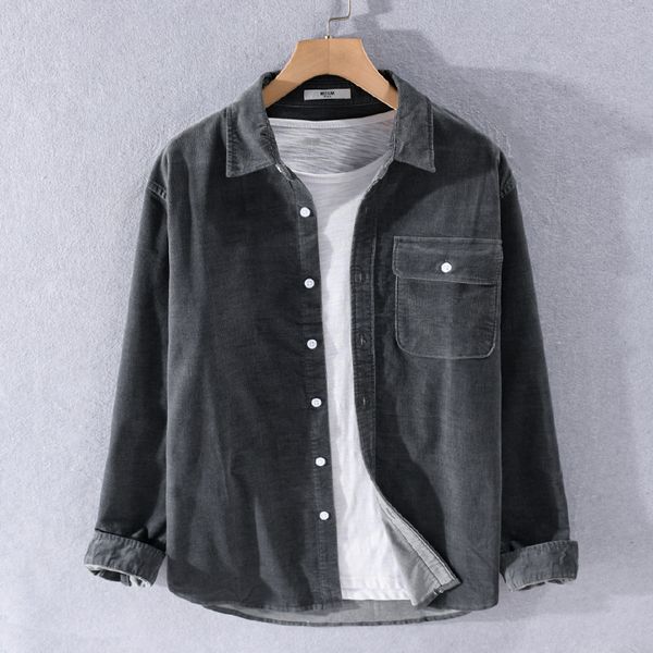 2021 new nova marca manga comprida algodo de veludo masculino retro camisas para homem casual camisa slida dos homens na moda bkrc, White
2021 new nova marca manga comprida algodo de veludo masculino retro camisas para homem casual camisa slida dos homens na moda bkrc, White