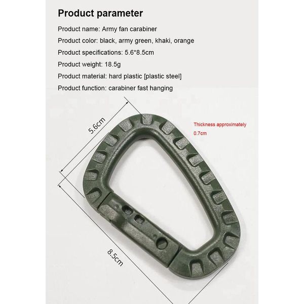 200pounds carabiner climb clasp clip hook backpack system d buckle military outdoor bag camping safety lock climbing acc jllweg 
200pounds carabiner climb clasp clip hook backpack system d buckle military outdoor bag camping safety lock climbing acc jllweg
