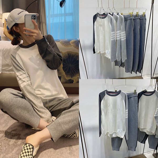 chao tb four bar lazy wind wool long sleeved t-shirt and trousers women's ins autumn new loose sports leisure suit, White
chao tb four bar lazy wind wool long sleeved t-shirt and trousers women's ins autumn new loose sports leisure suit, White