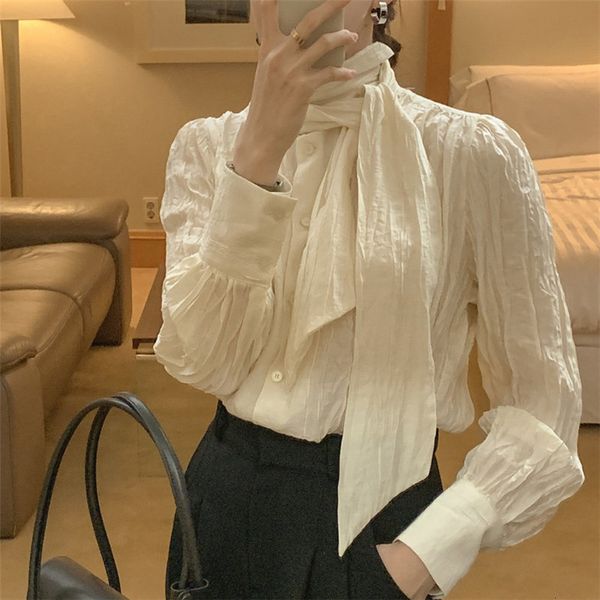 2021 new beige pleated office lady large size pullovers streetwear stylish women ol solid chic loose blouses e9gp, White
2021 new beige pleated office lady large size pullovers streetwear stylish women ol solid chic loose blouses e9gp, White