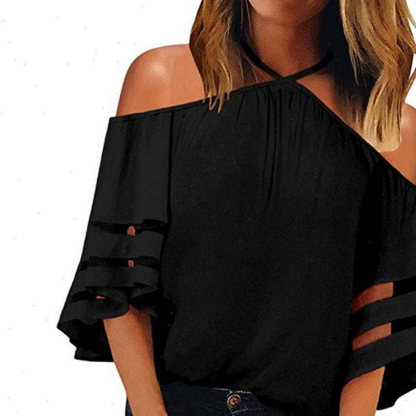 2021 womens fashion women off shoulder mesh panel blouse 3 4 bell sleeve loose shirt party gift spring summer lr1, White
2021 womens fashion women off shoulder mesh panel blouse 3 4 bell sleeve loose shirt party gift spring summer lr1, White