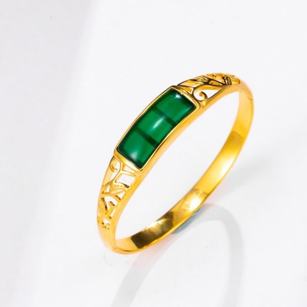 women's hollow sand gold retro style set with pure natural jade bracelet ring, Black
women's hollow sand gold retro style set with pure natural jade bracelet ring, Black