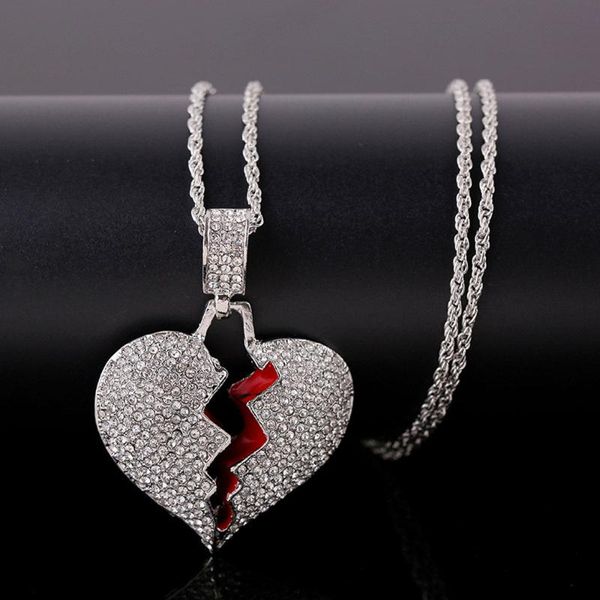 chains fashion broken heart pendant necklaces women men hip hop jewelry gold silver color iced out chain rhinestone statement necklace
chains fashion broken heart pendant necklaces women men hip hop jewelry gold silver color iced out chain rhinestone statement necklace