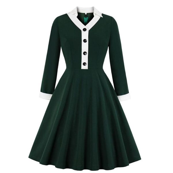 casual dresses long sleeves autumn spring women dress button up shirt collar work office career vintage dark green christmas, Black;gray
casual dresses long sleeves autumn spring women dress button up shirt collar work office career vintage dark green christmas, Black;gray