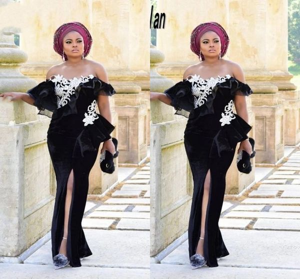 black velvet african south prom cocktail dresses 2022 off the shoulder with sleeves white lace ruched slit beaded sequins bridesmaid evening
black velvet african south prom cocktail dresses 2022 off the shoulder with sleeves white lace ruched slit beaded sequins bridesmaid evening
