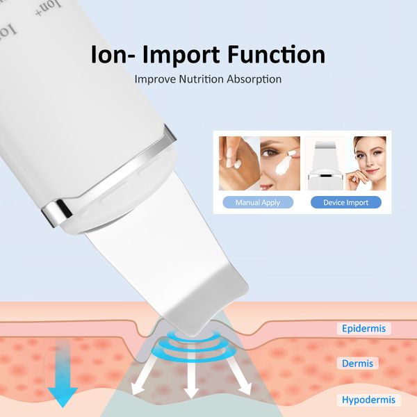 electric ultrasonic facial skin scrubber machine skin rejuvenation shovel peeling acne blackhead reomver face cleansing spatula
electric ultrasonic facial skin scrubber machine skin rejuvenation shovel peeling acne blackhead reomver face cleansing spatula