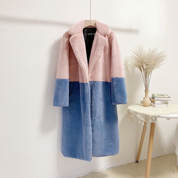 new winter 2021 faux color patch thick long turn down collar women warm fur coat casaco feminino goho, Black
new winter 2021 faux color patch thick long turn down collar women warm fur coat casaco feminino goho, Black