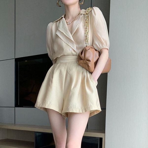women's tracksuits summer women shorts suits elegant casual french fashion soft short sleeve loose pants cool female two pi, Gray
women's tracksuits summer women shorts suits elegant casual french fashion soft short sleeve loose pants cool female two pi, Gray