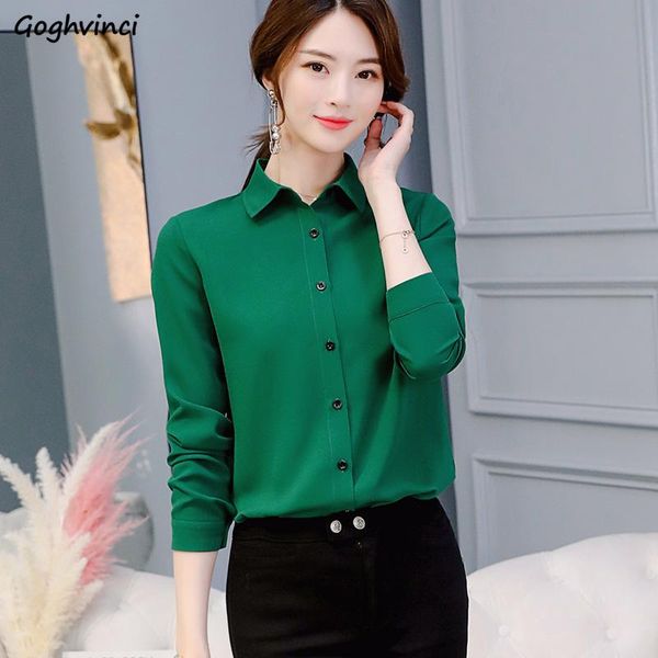 women's blouses & shirts women 2021 spring solid green simple soft turn-down collar long sleeve trendy womens clothing girls and, White
women's blouses & shirts women 2021 spring solid green simple soft turn-down collar long sleeve trendy womens clothing girls and, White