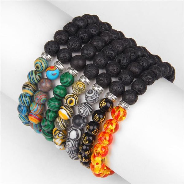 beaded, strands vintage lava rock beaded bracelets for men women essential oils diffuser natural stone beads chain fashion handmade bracelet, Black
beaded, strands vintage lava rock beaded bracelets for men women essential oils diffuser natural stone beads chain fashion handmade bracelet, Black
