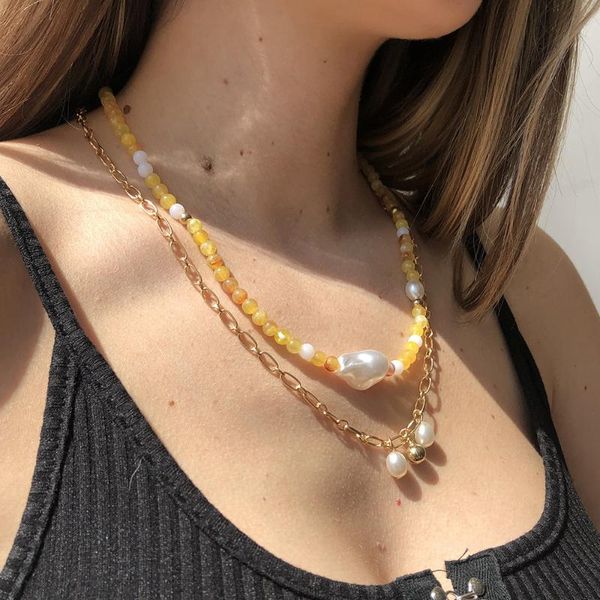 chains wg simple ethnic style double pearl clavicle chain necklace geometric long pendant jewelry for women, Silver
chains wg simple ethnic style double pearl clavicle chain necklace geometric long pendant jewelry for women, Silver