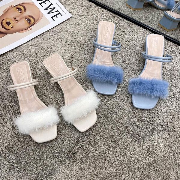 sandals 2021 furry slippers summer outdoor fashion plush design women open toe square heels casual shoes female slides, Black
sandals 2021 furry slippers summer outdoor fashion plush design women open toe square heels casual shoes female slides, Black