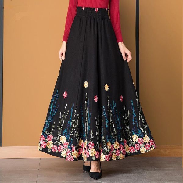 spring fashion elegant mom embroidered line skirt of women in warm wool lady high waist y201 bo5k, Black
spring fashion elegant mom embroidered line skirt of women in warm wool lady high waist y201 bo5k, Black