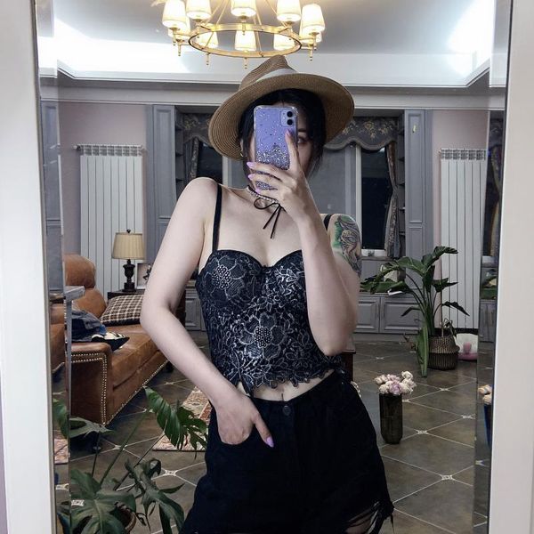 18 women's solid color vest nightclub slim lace one piece design original short european and american bra sling, Black;white
18 women's solid color vest nightclub slim lace one piece design original short european and american bra sling, Black;white