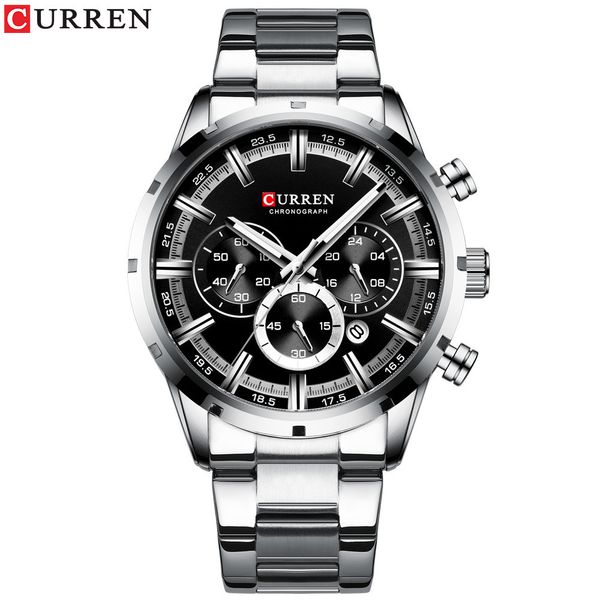 curren 8355 mens watch sport quartz chronograph wristwatches with luminous hands fashion stainless steel clock date, Slivery;brown
curren 8355 mens watch sport quartz chronograph wristwatches with luminous hands fashion stainless steel clock date, Slivery;brown