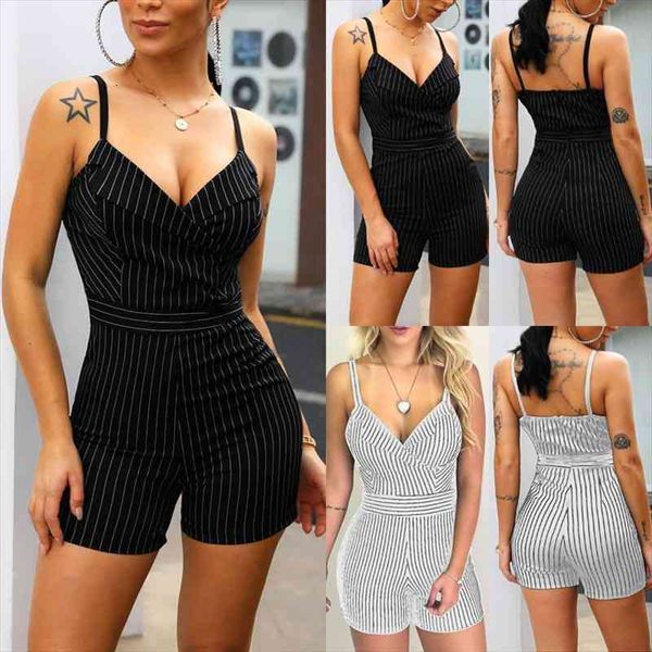 style fashion ladies women clubwear playsuit party jumpsuit stripe casual skinny sleeveless short playsuit, Black;white
style fashion ladies women clubwear playsuit party jumpsuit stripe casual skinny sleeveless short playsuit, Black;white