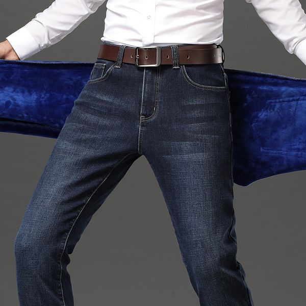 2021 winter new men jeans business fashion classic style blue denim straight fleece thick broek men's brand
2021 winter new men jeans business fashion classic style blue denim straight fleece thick broek men's brand