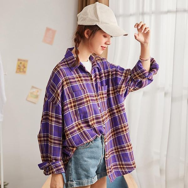 purple plaid shirt women autumn long sleeve loose shirt hip hop design blusas mujer de moda 2019 korean plus size cc50cs1, White
purple plaid shirt women autumn long sleeve loose shirt hip hop design blusas mujer de moda 2019 korean plus size cc50cs1, White